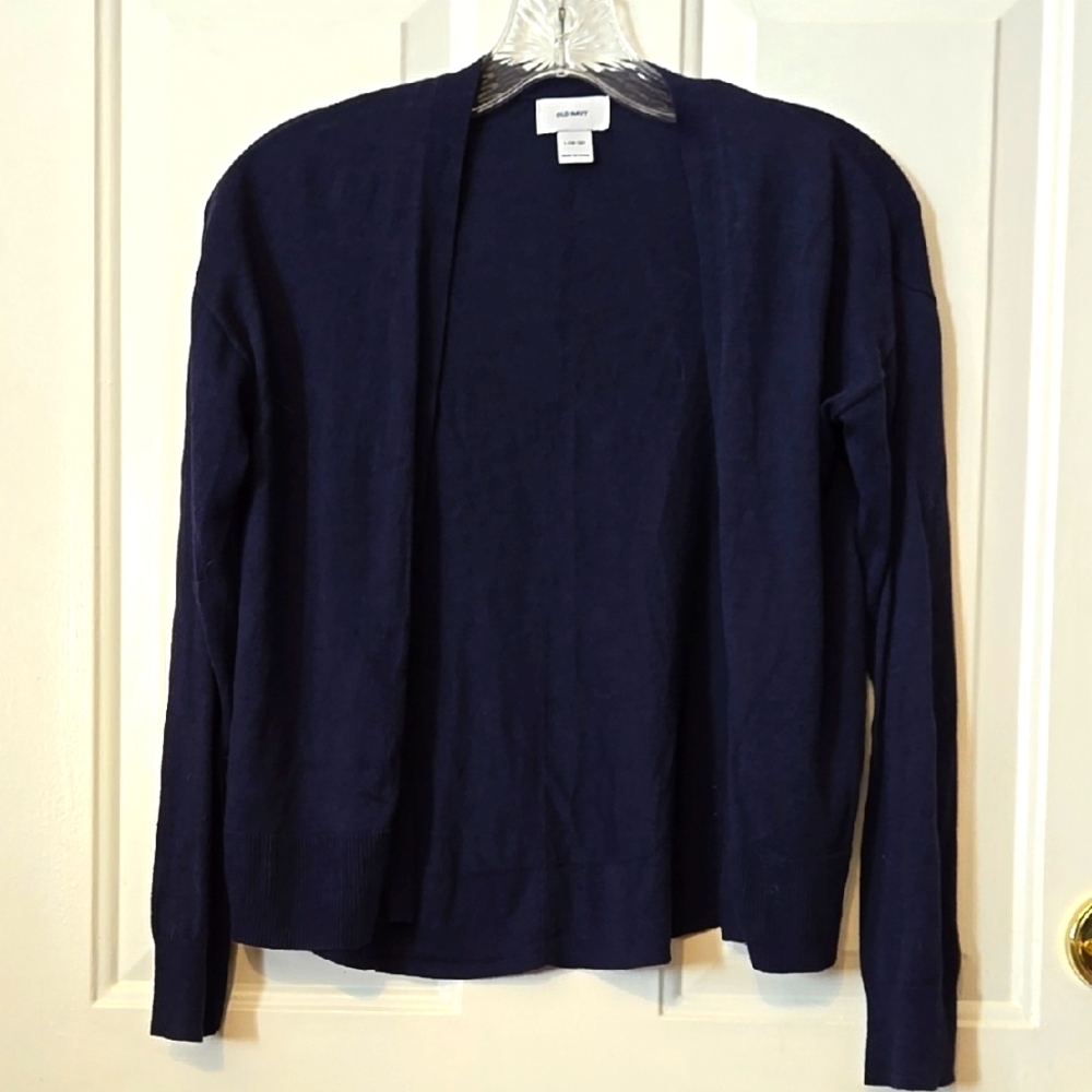 Old Navy Kids 10/12 LG,  Navy, Blue, Cardigan, Sweater, Cover-Up, Lightweight